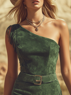 Urszula – sukienka one-shoulder retro elegancka