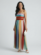 Weronika | Sukienka Maxi w Paski