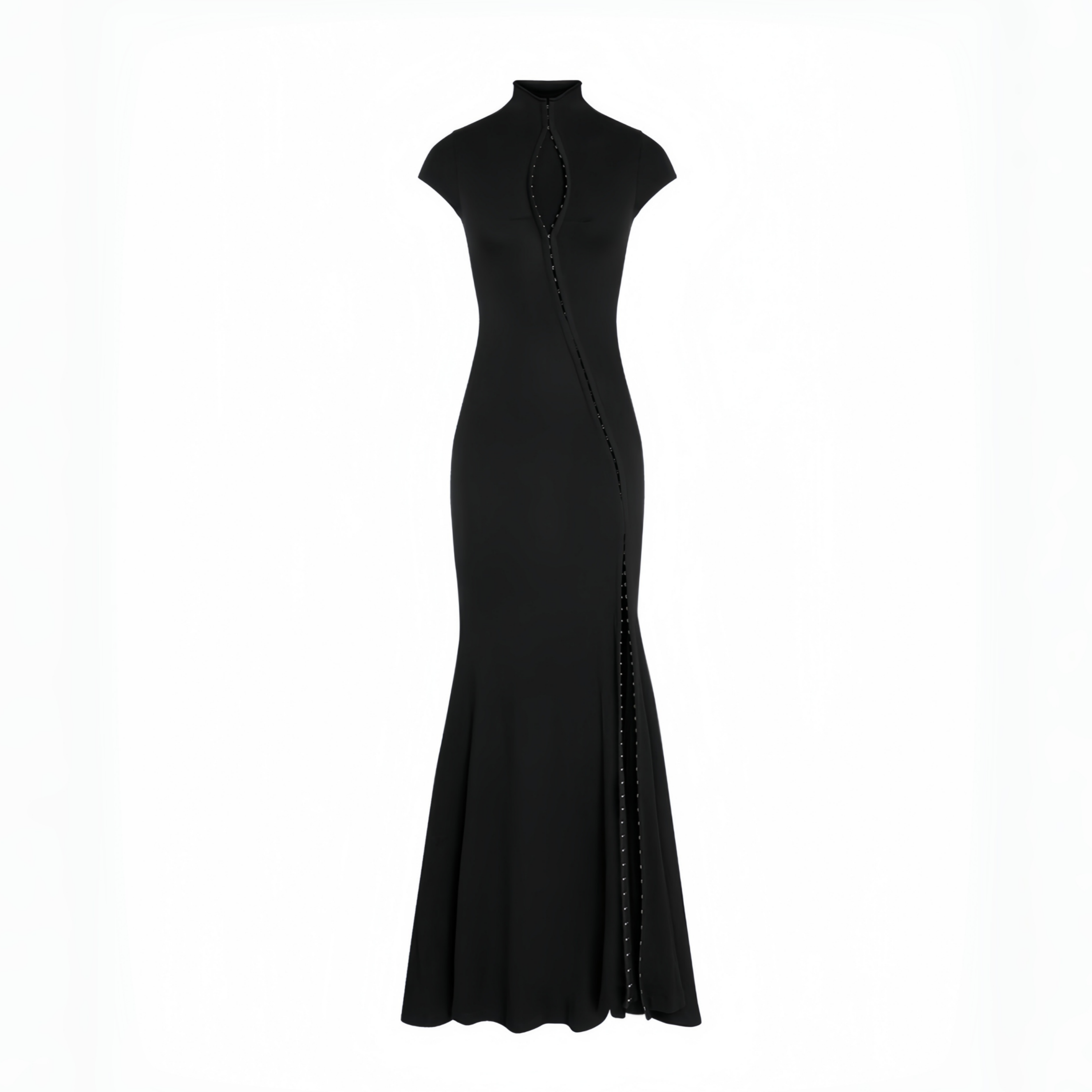 Justyna – elegancka sukienka maxi z wycięciem