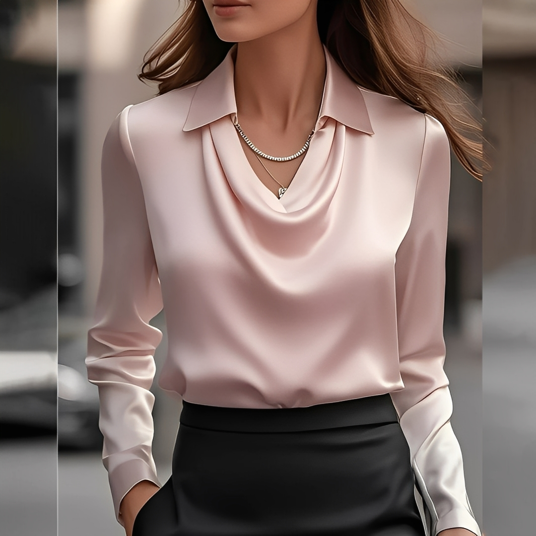 Laurentine - Bluzka elegancka z długimi rękawami dla kobiet
