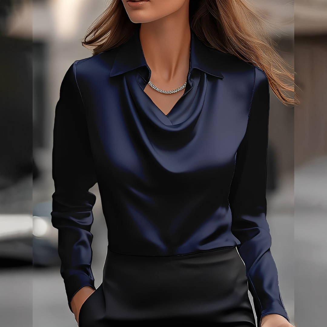 Laurentine - Bluzka elegancka z długimi rękawami dla kobiet