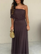 Toledo – sukienka maxi na jedno ramię