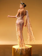 Dominika – elegancka sukienka maxi z cekinami