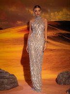 Oliwia – elegancka sukienka maxi z cekinami