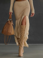 Regina – dzianinowa sukienka maxi z golfem